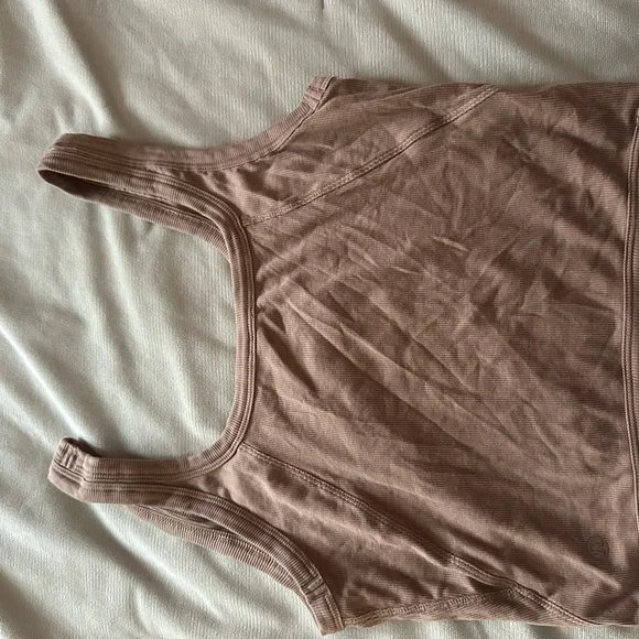Lululemon Ribbed Beige Tank Top - Picture 2 of 3